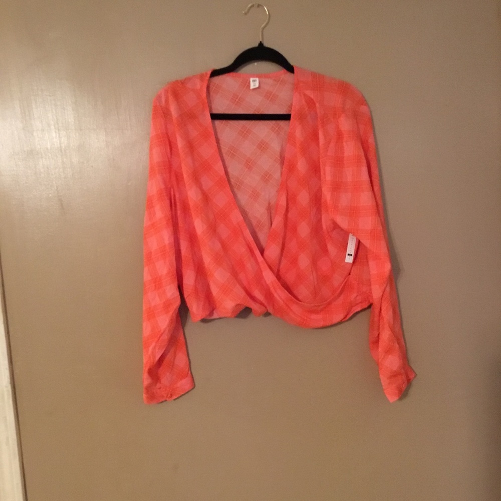 New BP Plus size long sleeve lightweight crop top